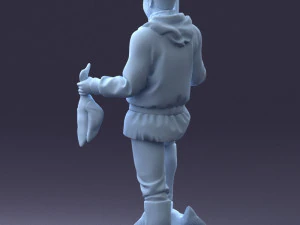 000267 Hunter with Rifle and Trophy 0527 3dp 3D Print Model