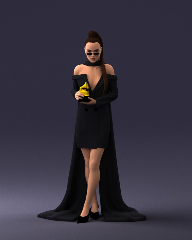awardwoman0218obj 3D 打印模型 .c4d .max .obj .3ds .fbx .stl .blend 