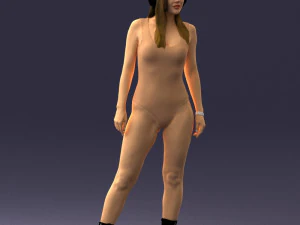 000336 Female Character with Headphones and Boots 0127 3dp 3D Print Model