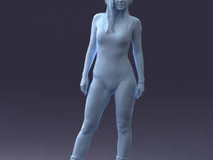 000336 Female Character with Headphones and Boots 0127 3dp 3D Print Model