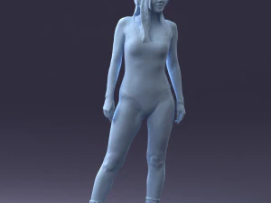 000336 Female Character with Headphones and Boots 0127 3dp 3D Print Model