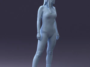 000336 Female Character with Headphones and Boots 0127 3dp 3D Print Model