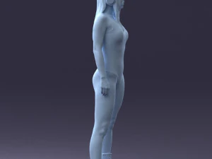 000336 Female Character with Headphones and Boots 0127 3dp 3D Print Model