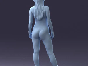 000336 Female Character with Headphones and Boots 0127 3dp 3D Print Model
