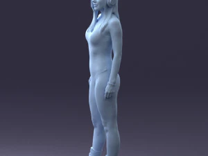 000336 Female Character with Headphones and Boots 0127 3dp 3D Print Model