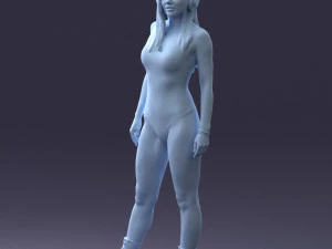 000336 Female Character with Headphones and Boots 0127 3dp 3D Print Model