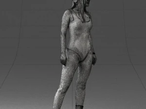 000336 Female Character with Headphones and Boots 0127 3dp 3D Print Model