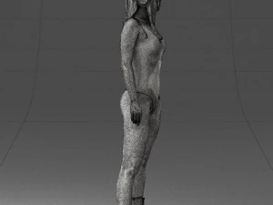 000336 Female Character with Headphones and Boots 0127 3dp 3D Print Model