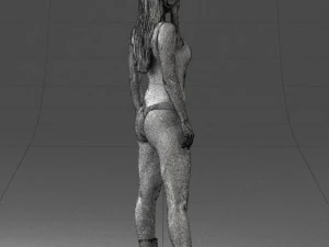 000336 Female Character with Headphones and Boots 0127 3dp 3D Print Model