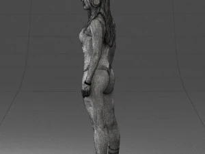 000336 Female Character with Headphones and Boots 0127 3dp 3D Print Model