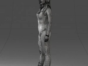 000336 Female Character with Headphones and Boots 0127 3dp 3D Print Model