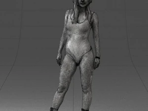 000336 Female Character with Headphones and Boots 0127 3dp 3D Print Model