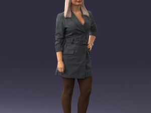 woman in casual 0122-3 3d print ready Model Cetak 3D
