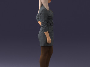 woman in casual 0122-3 3d print ready Model Cetak 3D