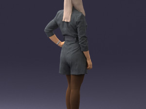 woman in casual 0122-3 3d print ready Model Cetak 3D