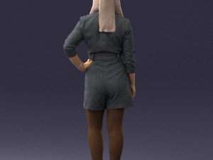 woman in casual 0122-3 3d print ready Model Cetak 3D