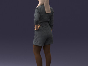 woman in casual 0122-3 3d print ready Model Cetak 3D