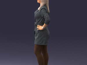 woman in casual 0122-3 3d print ready Model Cetak 3D