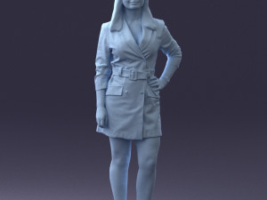 woman in casual 0122-3 3d print ready Model Cetak 3D