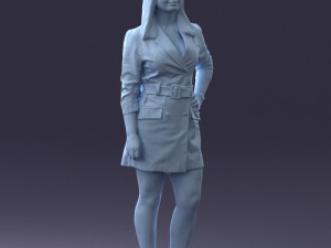woman in casual 0122-3 3d print ready Model Cetak 3D