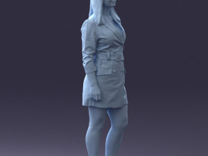 woman in casual 0122-3 3d print ready Model Cetak 3D