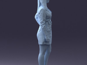 woman in casual 0122-3 3d print ready Model Cetak 3D