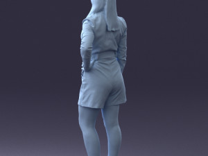 woman in casual 0122-3 3d print ready Model Cetak 3D