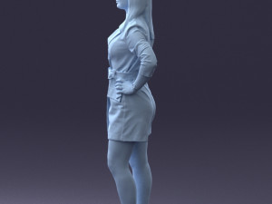 woman in casual 0122-3 3d print ready Model Cetak 3D