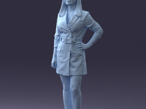 woman in casual 0122-3 3d print ready Model Cetak 3D