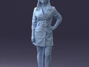 woman in casual 0122-3 3d print ready Model Cetak 3D