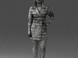 woman in casual 0122-3 3d print ready Model Cetak 3D