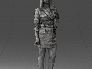 woman in casual 0122-3 3d print ready Model Cetak 3D