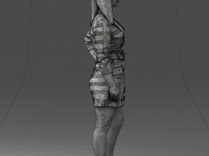 woman in casual 0122-3 3d print ready Model Cetak 3D