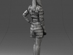 woman in casual 0122-3 3d print ready Model Cetak 3D