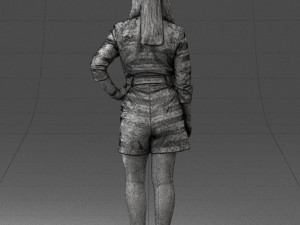 woman in casual 0122-3 3d print ready Model Cetak 3D