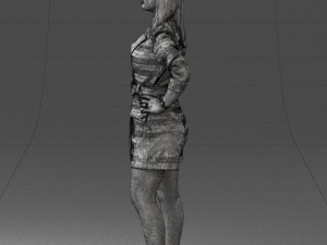 woman in casual 0122-3 3d print ready Model Cetak 3D