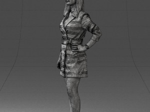 woman in casual 0122-3 3d print ready Model Cetak 3D