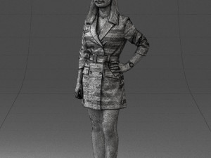 woman in casual 0122-3 3d print ready Model Cetak 3D
