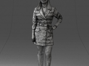 woman in casual 0122-3 3d print ready Model Cetak 3D