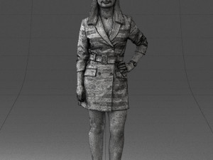 woman in casual 0122-3 3d print ready Model Cetak 3D