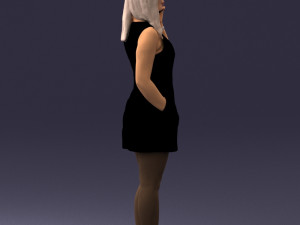 woman with smartphone 0122-2 3Dモデル