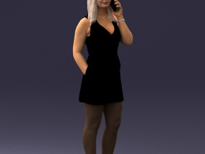 woman with smartphone 0122-2 3d print ready Modelo de Impressão 3D