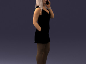 woman with smartphone 0122-2 3d print ready Modelo de Impressão 3D