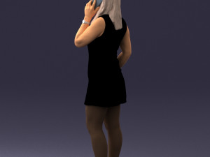woman with smartphone 0122-2 3d print ready Modelo de Impressão 3D
