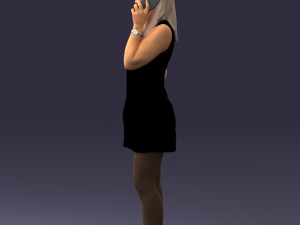 woman with smartphone 0122-2 3d print ready Modelo de Impressão 3D