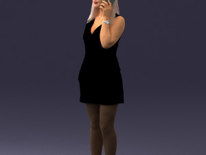 woman with smartphone 0122-2 3d print ready Modelo de Impressão 3D