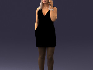 woman with smartphone 0122-2 3d print ready Modelo de Impressão 3D
