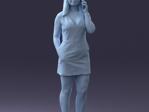 woman with smartphone 0122-2 3d print ready Modelo de Impressão 3D