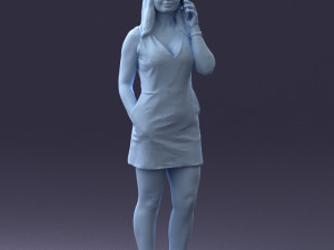 woman with smartphone 0122-2 3d print ready Modelo de Impressão 3D