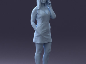 woman with smartphone 0122-2 3d print ready Modelo de Impressão 3D